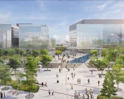 Vue de la Place centrale devant le Complexe des sciences